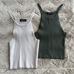 Bershka knit tanks S
